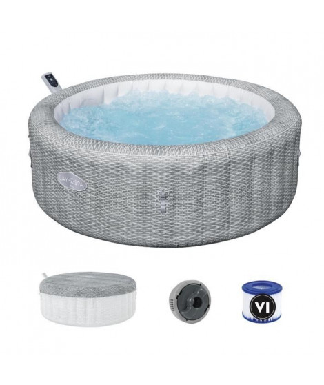 Spa gonflable BESTWAY - Lay-Z-Spa Bali - 140 airjets - 196 x 71 cm - 4 a 6 places - Rond (couverture, cartouche, diffuseur)