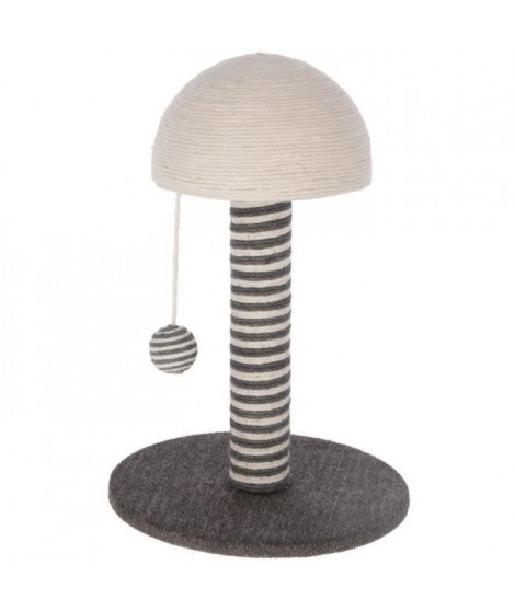 Arbre a chat - 42cm - Funghi - KERBL - Gris/blanc - Sisal