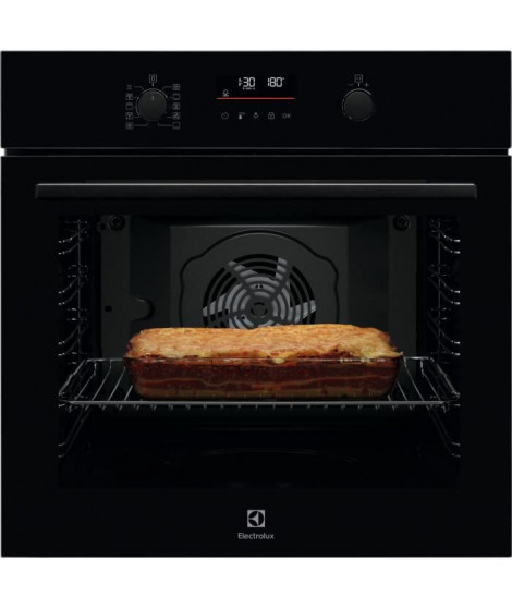 Four encastrable - Pyrolyse - Chaleur tournante pulsée - ELECTROLUX - EOF6P46Z - Noir - Porte froide - 59,4 x 59,6 x 56,9 cm