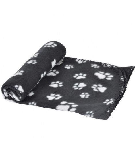 Plaid Pattou en polyester - 100x70 cm - Noir - Pour chien
