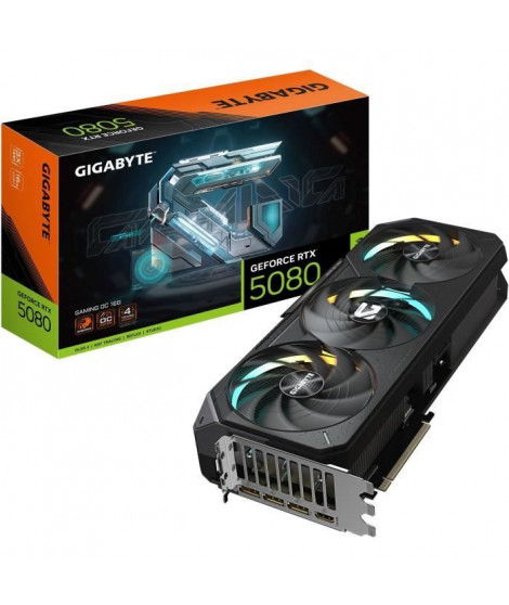 Carte graphique - GIGABYTE - GeForce RTX 5080 GAMING OC - 16 Go