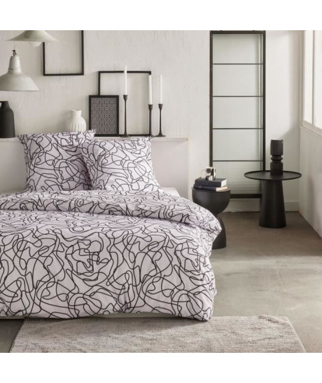 Parure de lit - TODAY Crazy - Imprimé Graphique - 2 personnes - 220 x 240 cm - Blanc