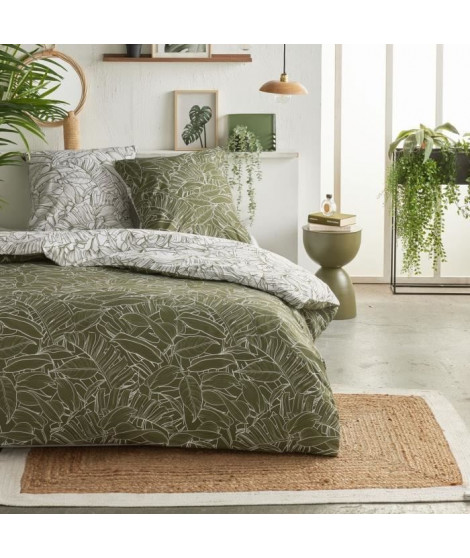 Parure de lit - TODAY Crazy - Imprimé Jungle - 2 personnes - 220 x 240 cm - Vert