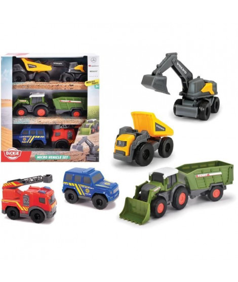 DICKIE  - Pack Micro Vehicules - 8cm