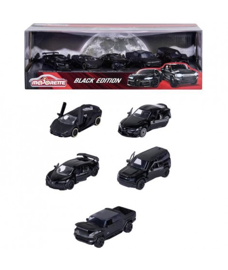 MAJORETTE  - Giftpack - Black Edition 5Pcs Giftpack - Véhicules a collectionner