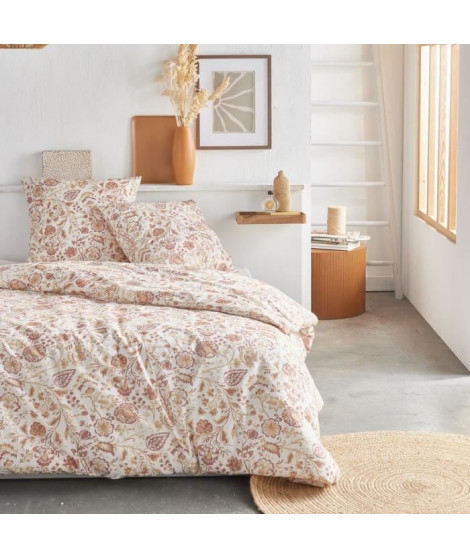 Parure de lit - TODAY Crazy - Imprimé Floral - 2 personnes - 220 x 240 cm - Rose