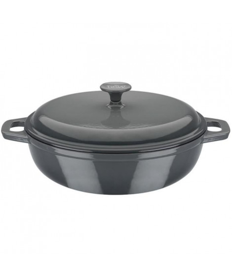 Cocotte fonte massive - GSW - GREY SHADOW - 30 cm - Ronde - Induction - Gris