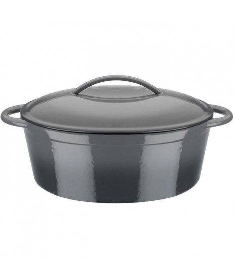 Cocotte fonte massive - GSW - GREY SHADOW - 33 x 25 cm - Ovale - Induction - Gris