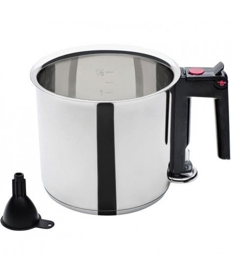 Bain-marie - GSW - 16 cm - 1, 5 L - Double paroi et réservoir - Induction - Acier inoxydable
