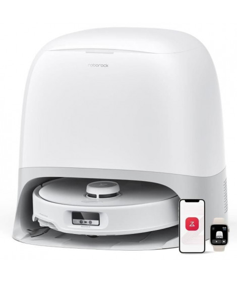 ROBOROCK QREVO CURV - Robot Aspirateur Laveur avec station multifonction 3.0 - 18500 Pa - Systeme Anti-enchevetrements