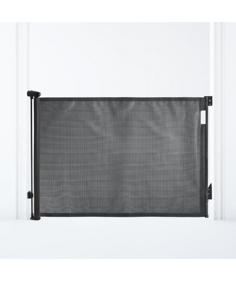 Extra haute barriere de sécurité rétractable - DREAMBABY - 60 a 140 cm H90 cm - Noir