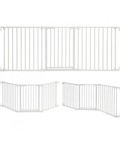 Barriere de sécurité enfant - Discovery 3  - DREAMBABY - 74,5 cm a 1,95 cm - Blanc