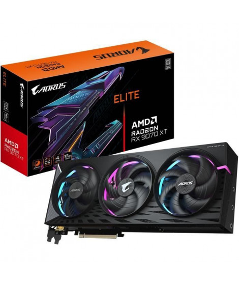 Carte graphique - GIGABYTE - AORUS Radeon RX 9070 XT ELITE - 16 Go
