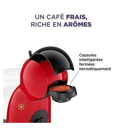 Machine a café capsules KRUPS Dolce Gusto Piccolo XS KP1A3510- 15 bars - Noir et rouge