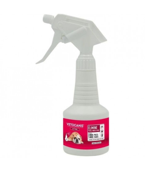VETOSOIN Spray antiparasitaire, anti-puces et anti-tiques au Fipronil - 250 ml - Pour chat et chien
