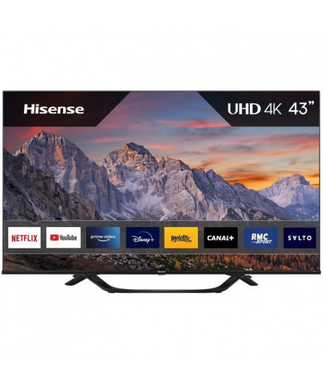 HISENSE 43A63H - TV LED 43 (108 cm) - 4K UHD (3840 x 2160) - Dolby Vision - TV connecté - 3 x HDMI 2.0 - Bords ultra fins