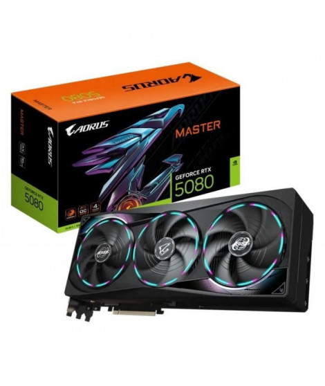 Carte graphique - GIGABYTE - AORUS GeForce RTX 5080 MASTER - 16 Go
