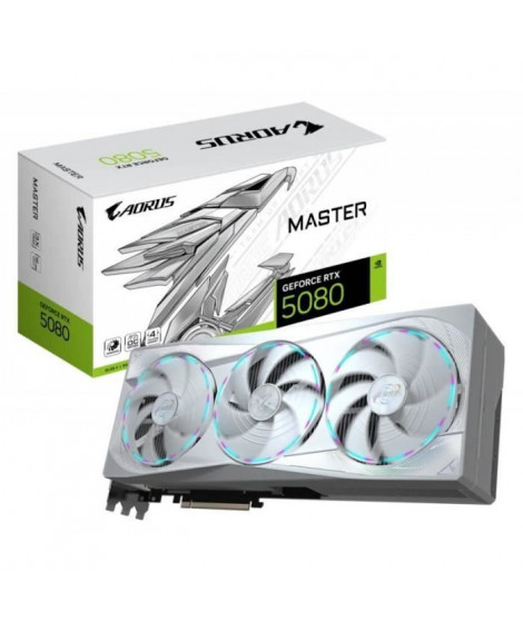 Carte graphique - GIGABYTE - AORUS GeForce RTX 5080 MASTER ICE - 16 Go