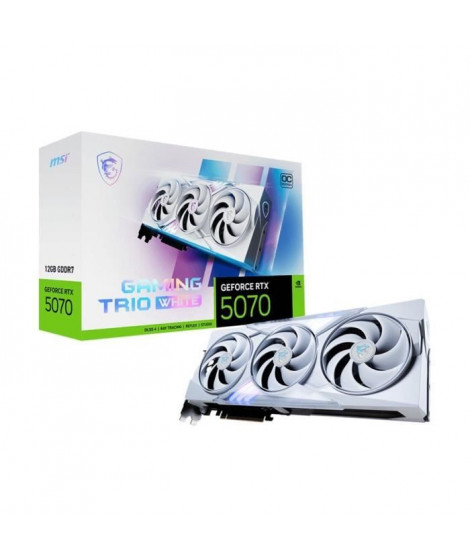 MSI - Carte graphique interne - GeForce RTX 5070 12G GAMING TRIO OC WHITE