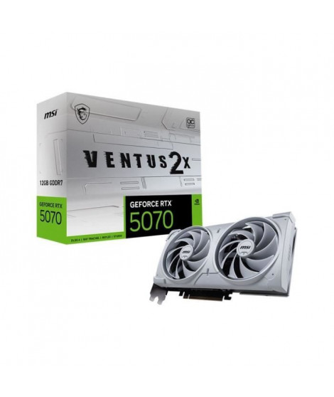 MSI - Carte graphique interne - GeForce RTX 5070 12G VENTUS 2X OC WHITE