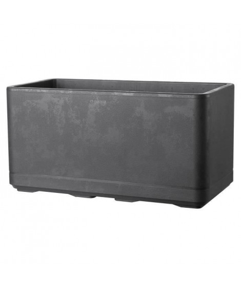 Jardiniere Muret - DEROMA - Cosmo - Anthracite - A réserve d'eau - Roulettes - 78 cm