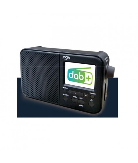 Radio portable DAB+ et FM - CGV - DR7+ - Écran couleur TFT 2,4 - Prise casque - Éco-consommation