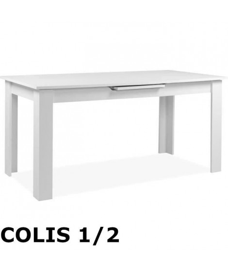 Colis 1/2 - Table extensible - BIRMINGHAM - 80B - Ouverture synchonisée automatique - Décor blanc -  8 / 10 personnes