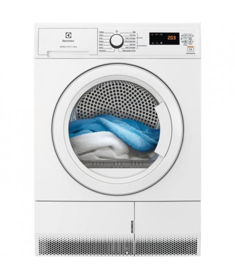Seche-linge pompe a chaleur ELECTROLUX EDH1281UC - 8 kg - L60cm - Classe A++ - Blanc
