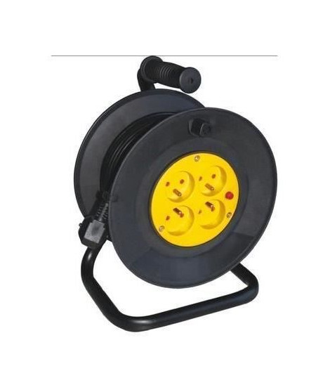 Enrouleur - GAO - Bricolage - 25m, H05VV-F 3G1,5mm², disjoncteur thermique