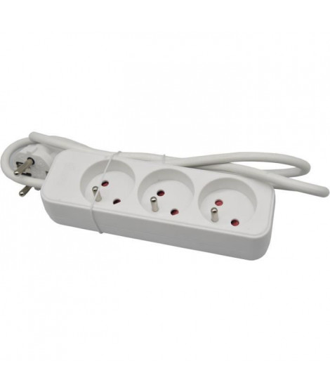 Bloc ménager - GAO - 3 prises 2P+T - Avec protection enfants, conforme NF