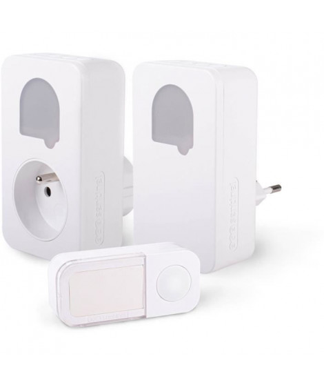 Carillons - SCS SENTINEL - SONE DUO - Sans fil et sans pile - Lot de 2 - Portée 150+50 metres - Auto-alimenté