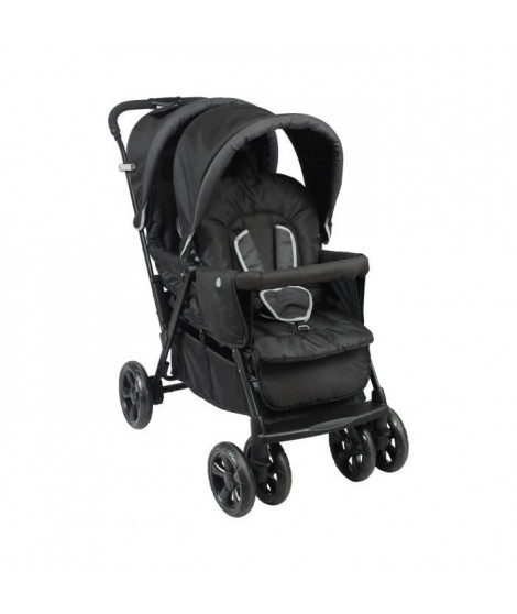 Poussette Double BAMBISOL - Toute équipée - Habillage pluie inclus - Pliage facile