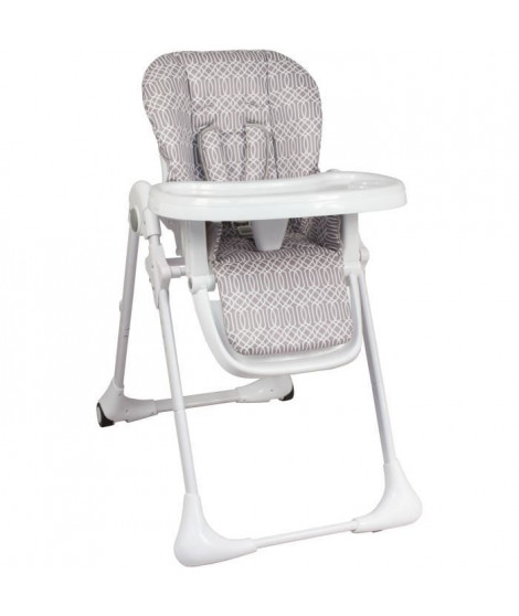 Chaise haute multipositions - BAMBISOL - Inclinable - Jusqu'a 3 ans - Beige / Blanc
