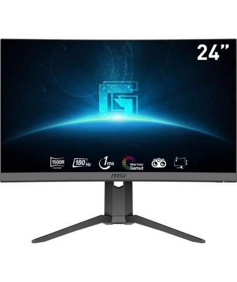Ecran PC Gaming Incurvé - MSI - G24C6P E2 - 24 - Dalle VA - FHD - 1ms - 180 Hz - DP / HDMI