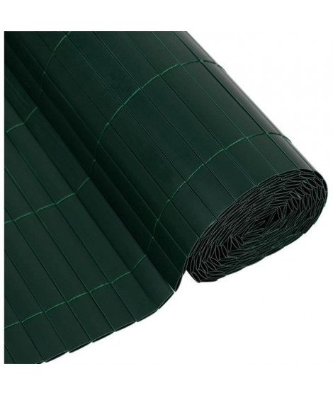Canisse PVC double face - NATURE - 1 x 3 m - 1600 g/m² - Occultant 4/5 - Anti-UV - Vert