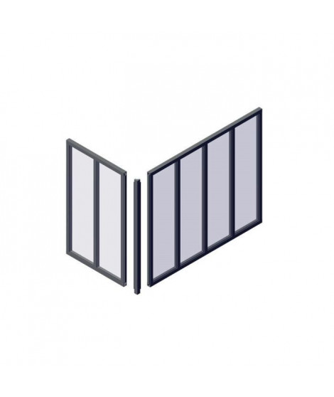 Poteau d'angle - OPTIMUM - H50 X L30 cm - Noir