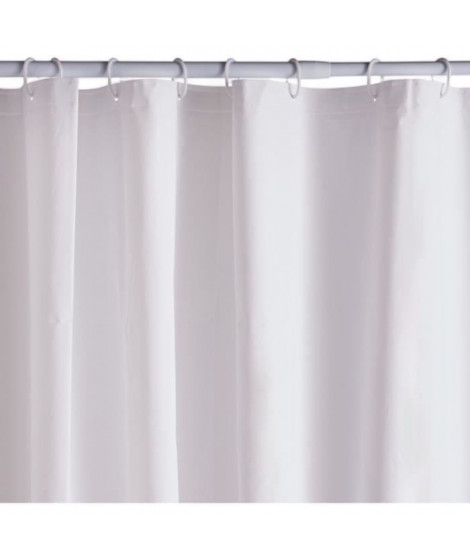 Rideau de douche gauffré - White - PEVA - 180 x 200 cm - 12 crochets - UTILITY - TODAY