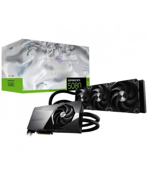 MSI - Carte graphique - GeForce RTX 5080 16G SUPRIM LIQUID SOC