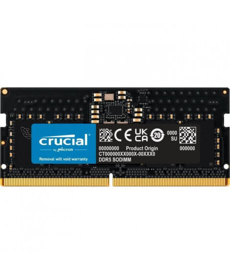 Crucial Mémoire RAM DDR5 - 64GB - 5600 MT/s - CL46 - SODIMM
