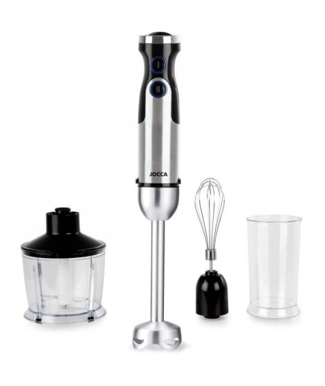 Mixeur plongeant - JOCCA - Avec accessoires - 1200 W - Noir et gris