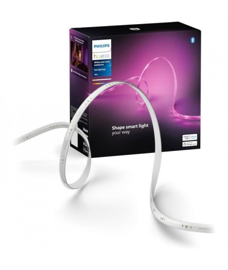 Kit de base ruban LED - PHILIPS HUE - Lightstrip 10 metres Smart LED pour l'intérieur - Lumiere blanche et colorée