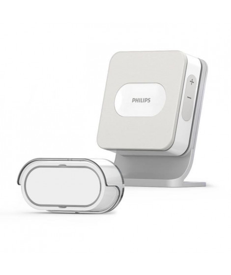 Sonnette sans fil Philips - Welcome Bell 300 Basic - Portée 300m - 4 sonneries haute qualité