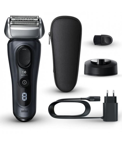Rasoir - BRAUN - SERIES 8 8513s - 4 éléments rasage - Wet&Dry - 60 min - Noir