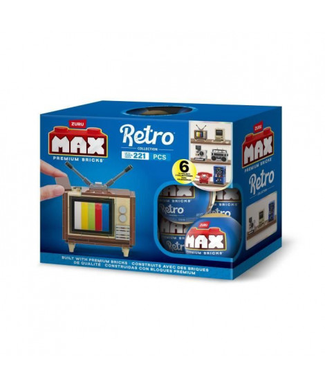 Set de construction - ZURU - Retro - 221 pieces - 6 designs - Ambiance nostalgique