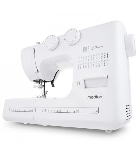 Machine a Coudre - MEDION - SM 60 - 62W - 24 Points + Points Doubles - 700 tr/min - LED - Blanc