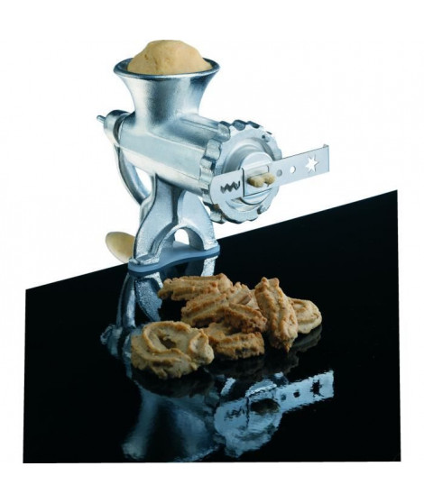 Hachoir manuel en fonte - BAUMALU - 450076 - N°8 avec accessoires pâtisserie