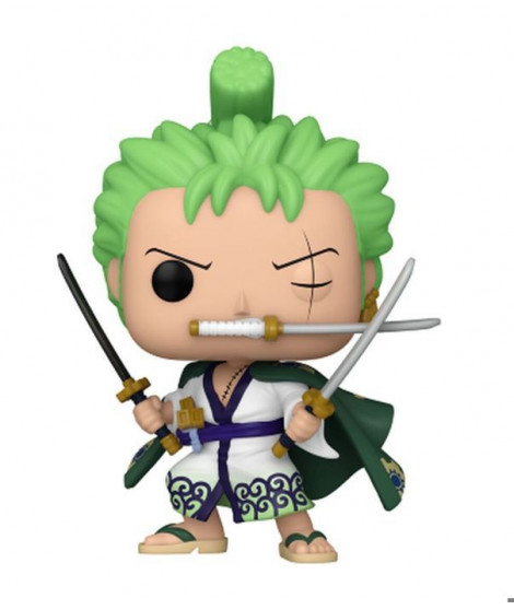 Figurine Funko Pop! Animation: One Piece - Roronoa Zoro - Figurine POP! One Piece, modele Roronoa Zoro de 9 cm