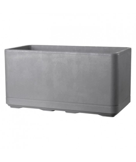 Jardiniere Muret - DEROMA - Cosmo - Ashgrey -  A réserve d'eau - Roulettes - 78 cm