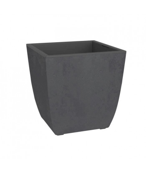 Bac a fleurs - DIVA BASALT - Gris anthracite - Carré - 42 L - 43,5 x 43,5 x H.44,2 cm - EDA - Bac intérieur amovible