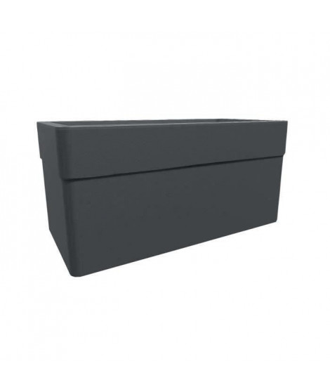 Jardiniere - CAREL - Gris anthracite - 63 L - 78 x 39 x H.39 cm - EDA - Avec roulettes - Extérieur ou intérieur